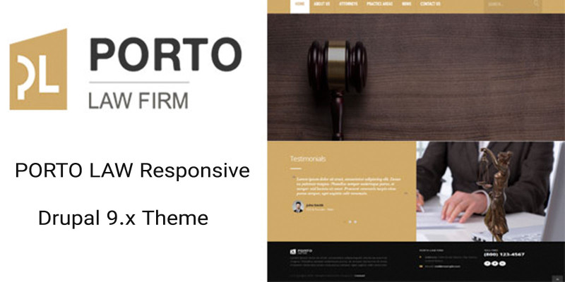 Porto Law Responsive Drupal 9 Theme