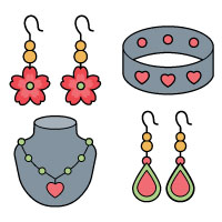 Jewellery Elements Icons Pack | SVG | EPS