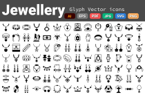 Jewellery Elements Icons Pack | SVG | EPS Screenshot 2