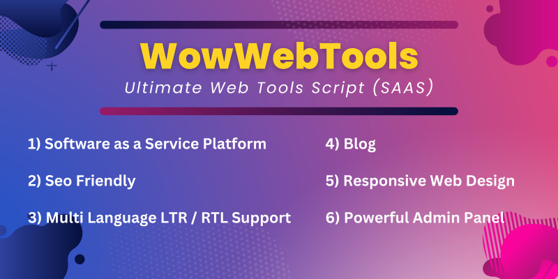 WowWebTools - Ultimate Web Tools Script SAAS