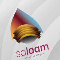 Golden Prayer and Peaceful Mosque Logo