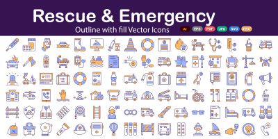 Rescue Emergency Icons Pack
