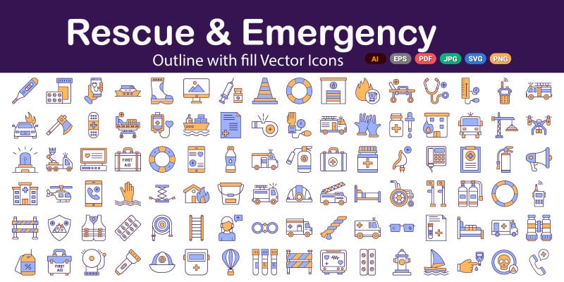 Rescue Emergency Icons Pack
