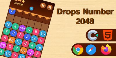 Drops Number 2048 - HTML5 Construct3