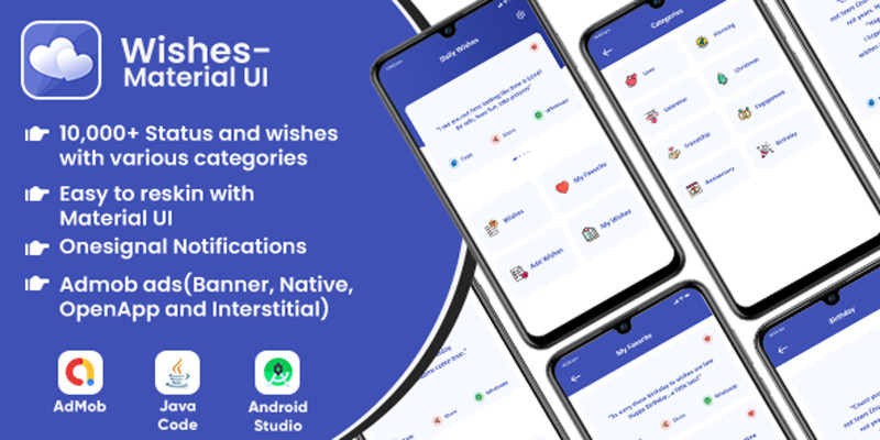 Material Daily Status and Wishes Android
