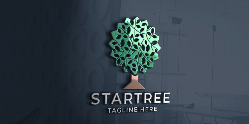 Star Tree Logo Template