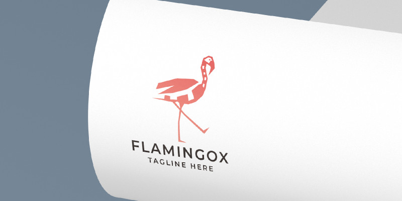 Flamingo Pixel Pro Logo Template