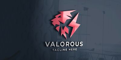 Valorous Lion Pro Logo Template