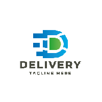 Delivery Letter D Pro Logo Template