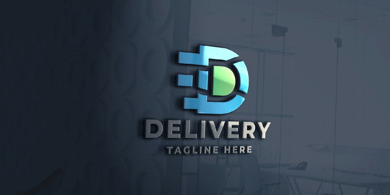 Delivery Letter D Pro Logo Template