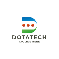Dot Tech Letter D Pro Logo Template