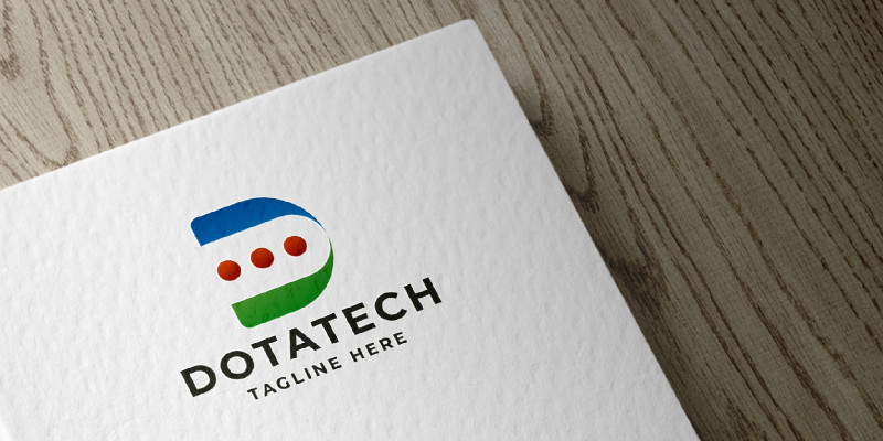 Dot Tech Letter D Pro Logo Template