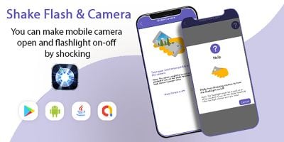 Shake Camera And FlashLight Android