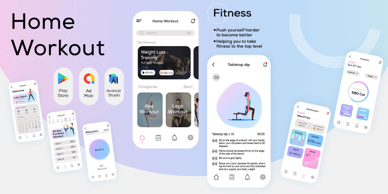 Home Workout Fitness - Android Source Code