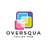 Over Squa Pro Logo Template