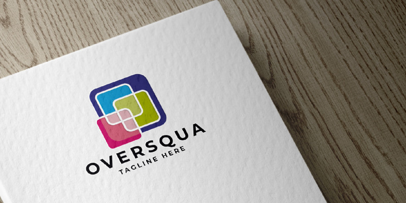 Over Squa Pro Logo Template