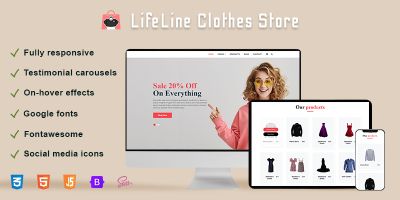 LifeLine - Responsive HTML Bootstrap Landing 