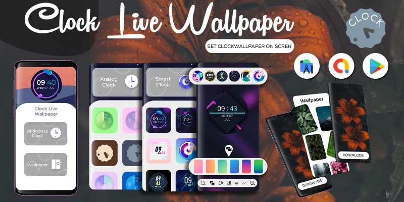 Android Analog and Digital Clock Live Wallpaper