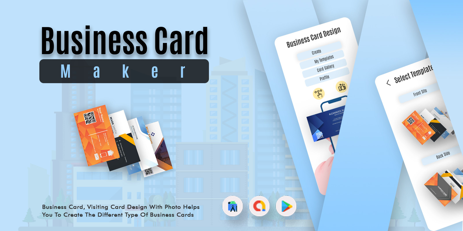 Business Card Maker Android App Source Code by Elveeinfotech Codester