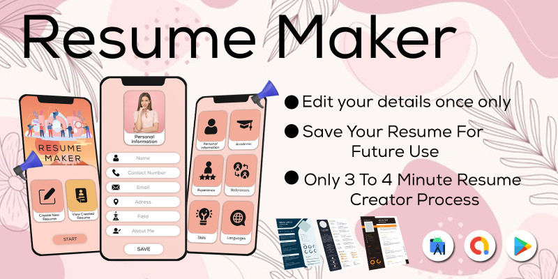 Resume PDF Maker - CV Builder - Resume Builder App