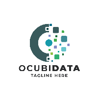 Ocubic Data Letter O Pro Logo Template