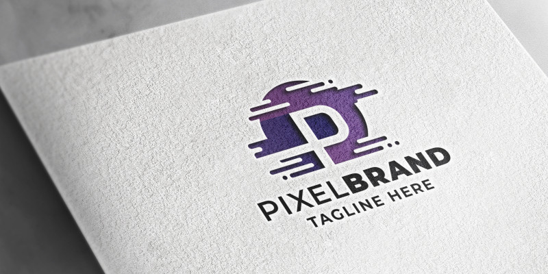 Pixel Brand Letter P Pro Logo Template