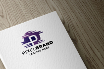 Pixel Brand Letter P Pro Logo Template Screenshot 2