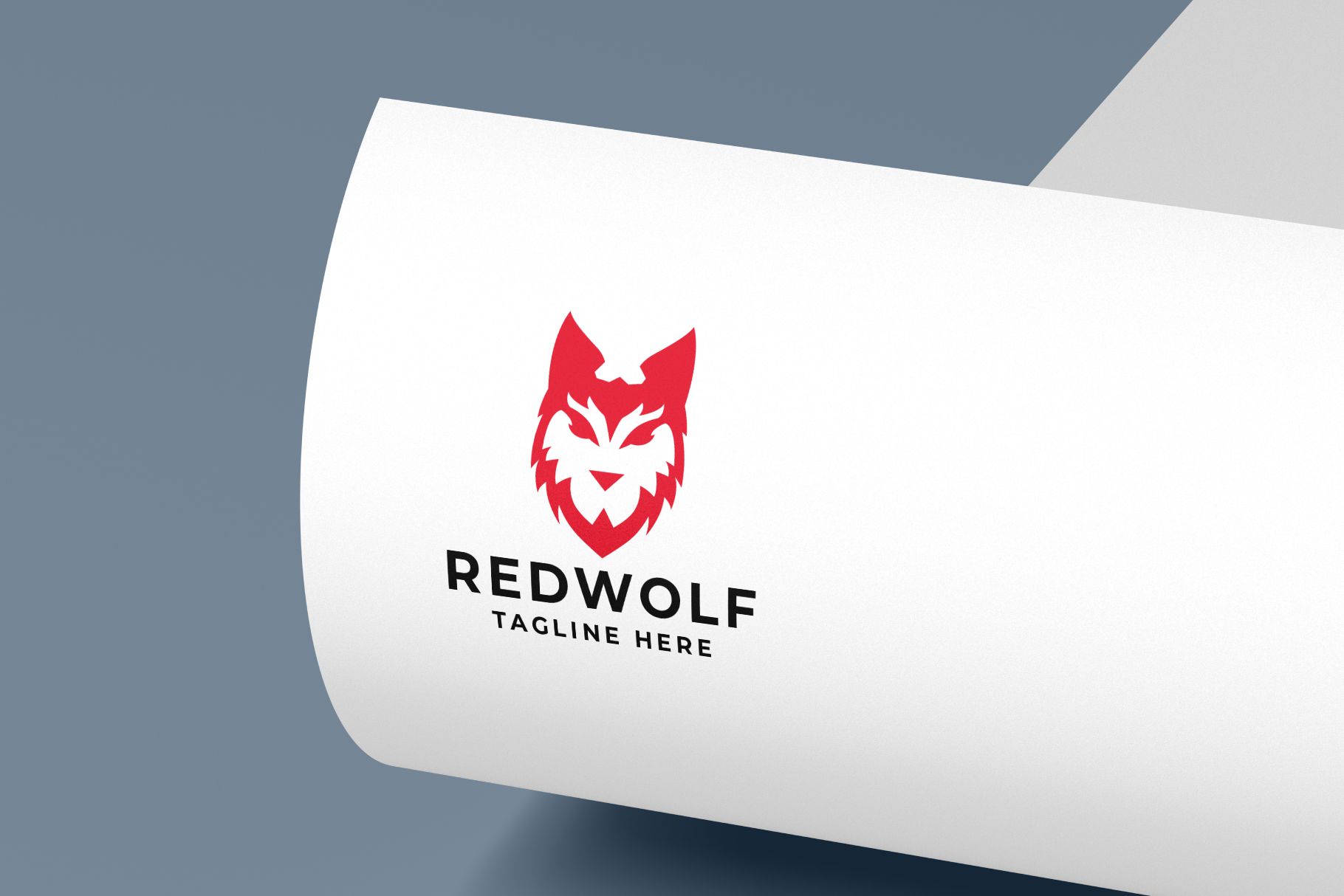 Red Wolf Head Logo Template Vector Download