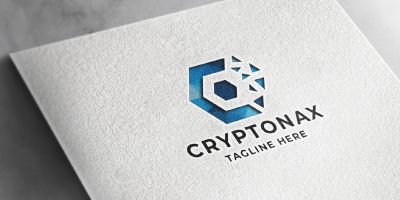 Cryptonax Letter C Pro Logo Template