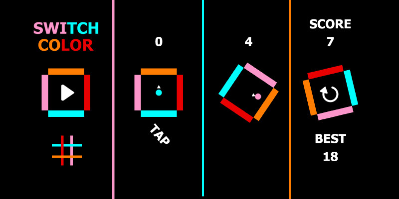 Switch Color - HTML5 Game- Construct 3 template