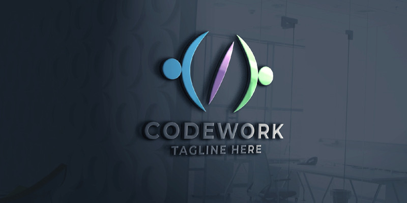 Code Work Pro Logo Template