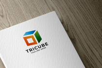 Tria Cube Pro Logo Template Screenshot 1
