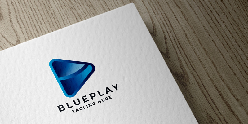 Blue Play Pro Logo Template