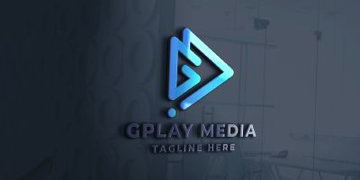 GPlay Media Pro Logo Template