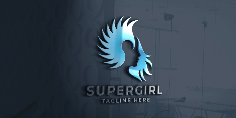 Super Girl Pro Logo Template