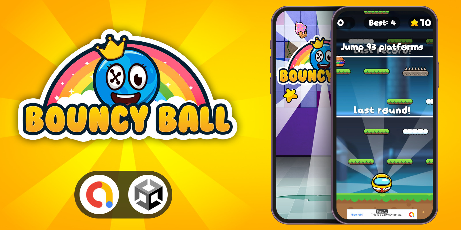 Bouncy Ball Unity Game by MobieCool Codester