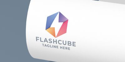 Flash Cube Pro Logo Template