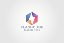Flash Cube Pro Logo Template Screenshot 2