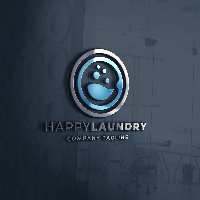 Happy Laundry Pro Logo Template