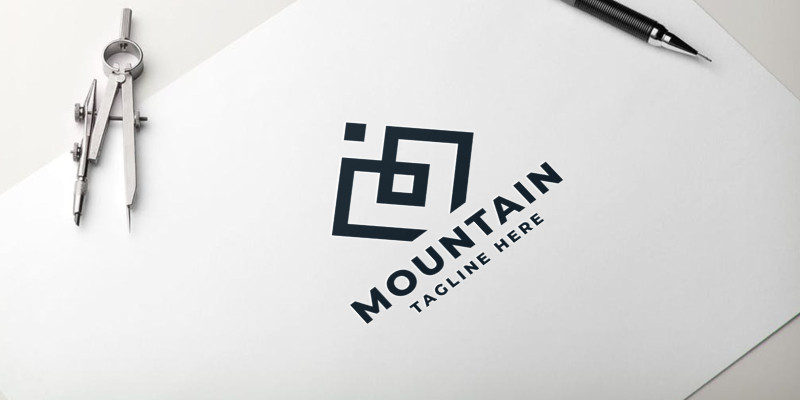 Mountain Letter M Pro Logo Template