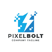 Pixel Bolt Pro Logo Template