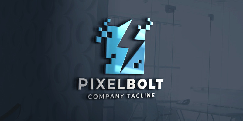 Pixel Bolt Pro Logo Template