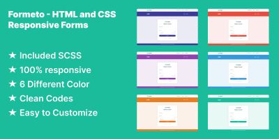 Formeto - HTML and CSS Responsive Forms
