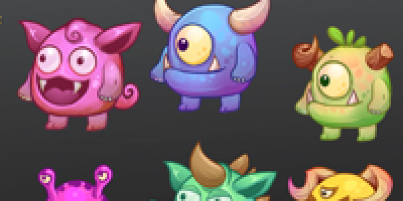 Monster Game Enemies Characters sprites