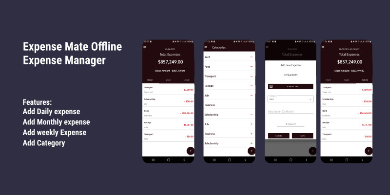 Expense Mate Offline Android Mobile App