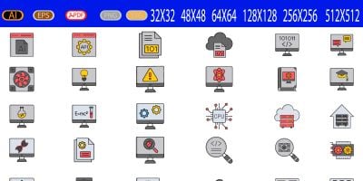 30 Computer Science Icon Pack