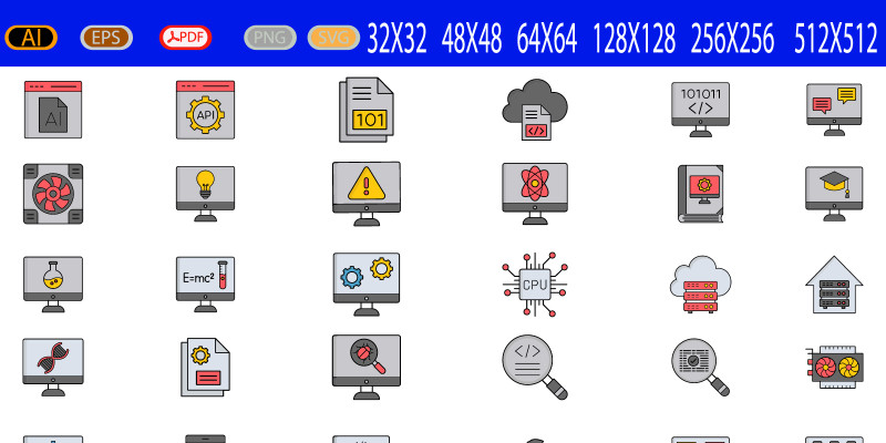 30 Computer Science Icon Pack