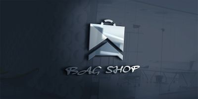 Bag Shop Logo Template For Bags Shop Or Safe Box
