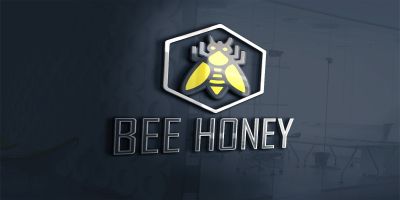 Bee Honey Logo Template For Honey And Bees Company