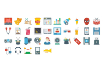 Media and Entertainment Color Vector Icons Pack Screenshot 1